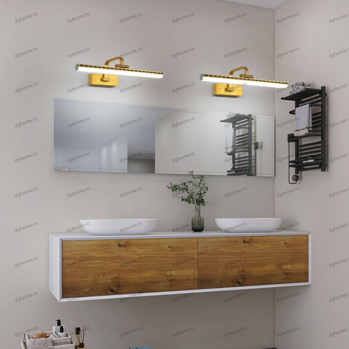 Aplica LED auriu pentru baie 45 cm, 3 tipuri de lumina, 30W [1]