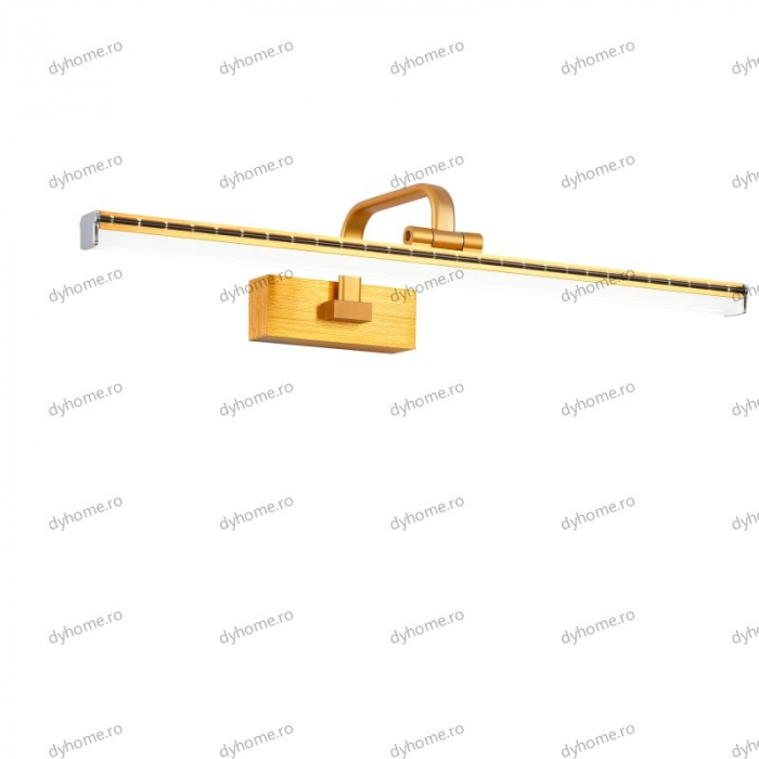 Aplica LED auriu pentru baie 58 cm, 3 tipuri de lumina, 36W [5]