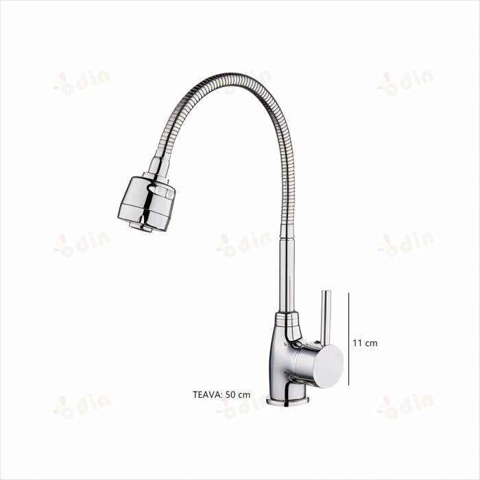 Baterie Bucatarie cu Pipa Flexibila, Monocomanda [4]