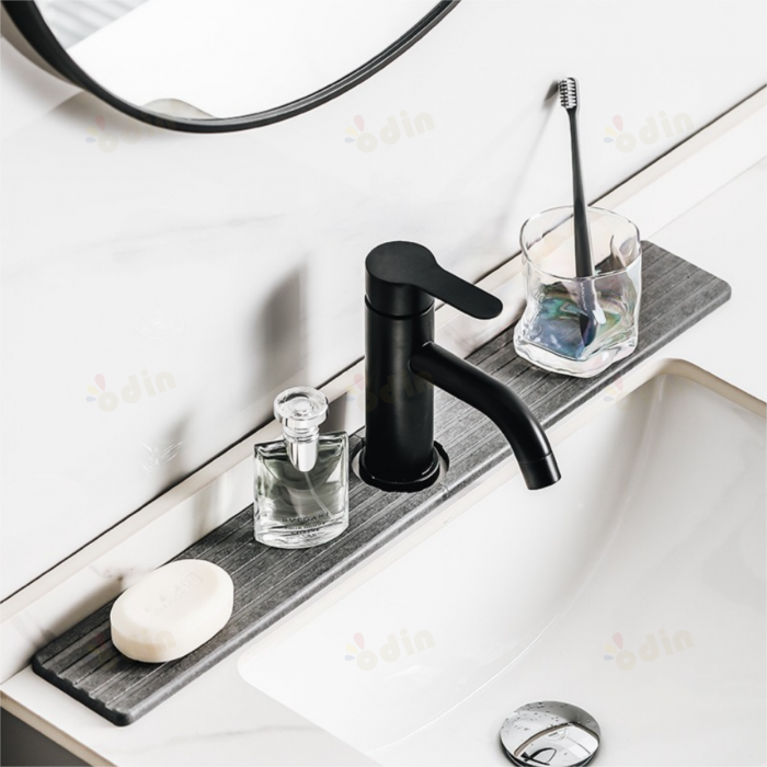 Baterie lavoar pipa fixa, Monocomanda,Negru [1]