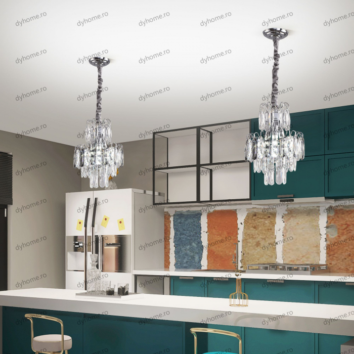 Candelabru cristal design argint Diametru 300 mm, 3*E14 (MAX40W) [2]