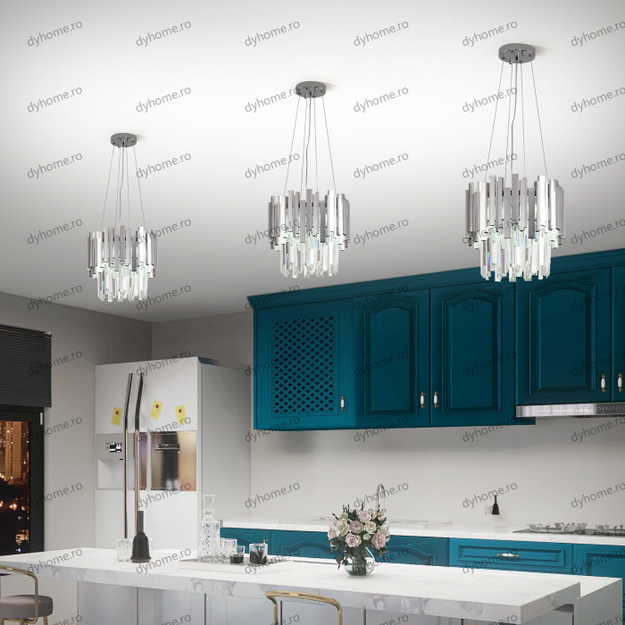 Candelabru cristal design argint Diametru 300 mm, 4*E14 (MAX40W) [2]