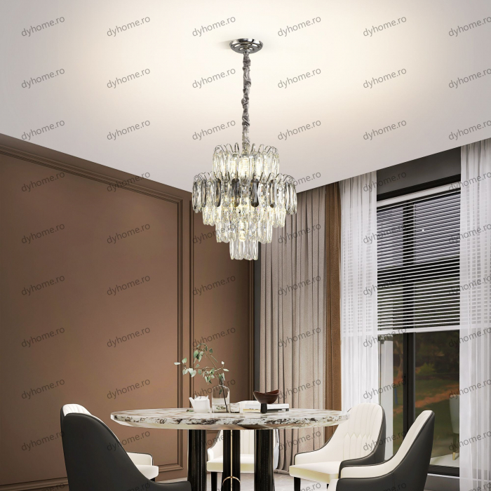 Candelabru cristal design argint Diametru 400 mm, 7*E14 (MAX40W) [3]