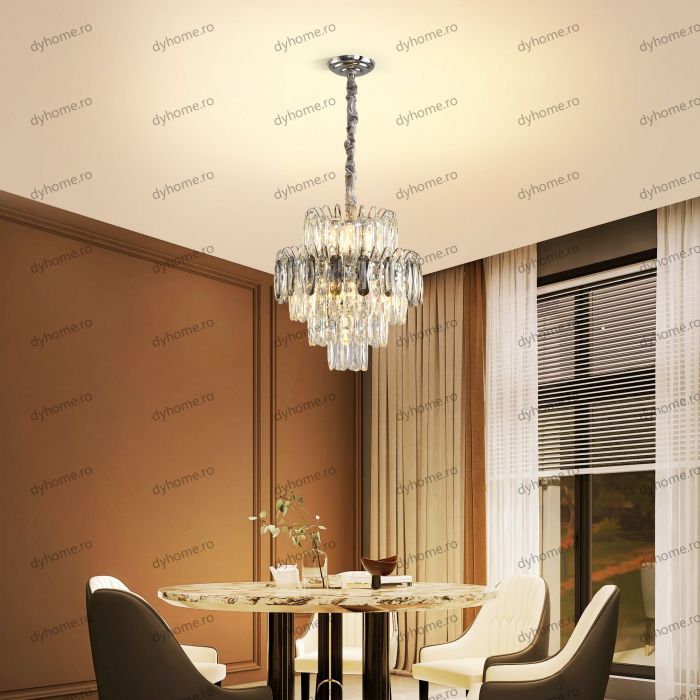 Candelabru cristal design argint Diametru 400 mm, 7*E14 (MAX40W) [4]