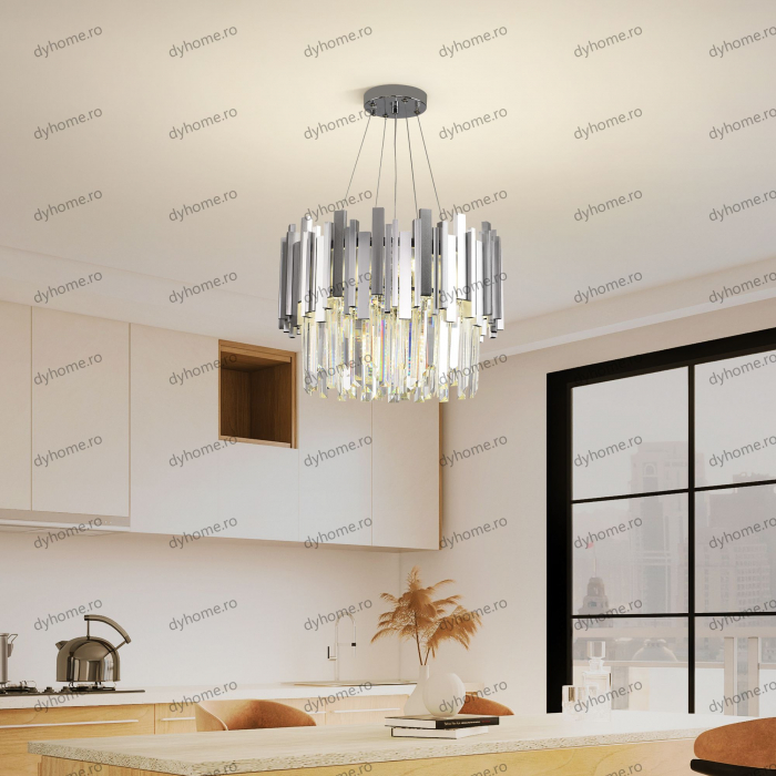 Candelabru cristal design argint Diametru 400 mm, 7*E14 (MAX40W) [3]