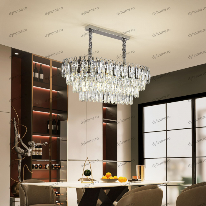 Candelabru cristal design argint Diametru 500 mm, 12*E14 (MAX40W) [3]