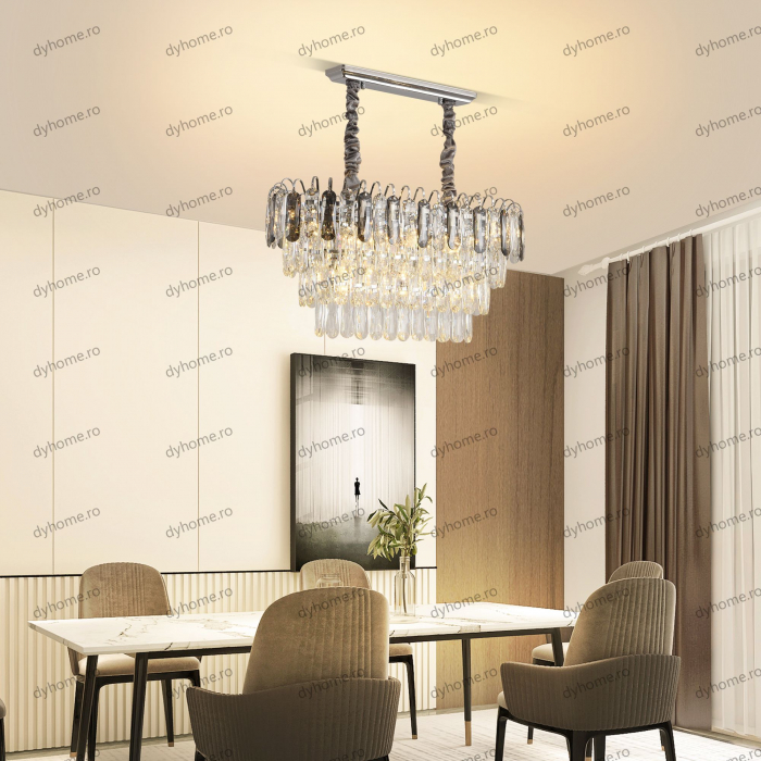 Candelabru cristal design argint Diametru 600 mm, 12*E14 (MAX40W) [4]