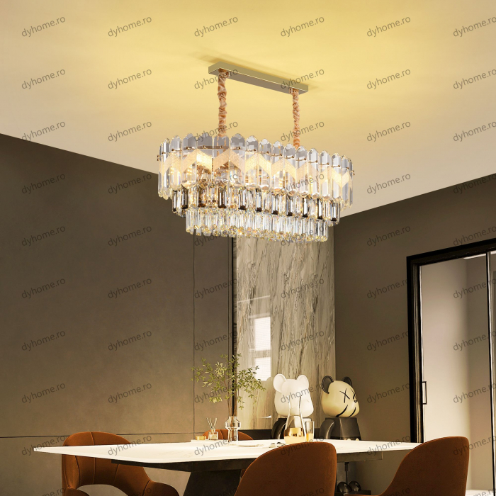 Candelabru cristal design auriu Diametru 800 mm, 12*E14 (MAX40W) [4]