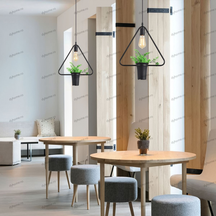 Candelabru green plants triunghi negru, E27 [1]