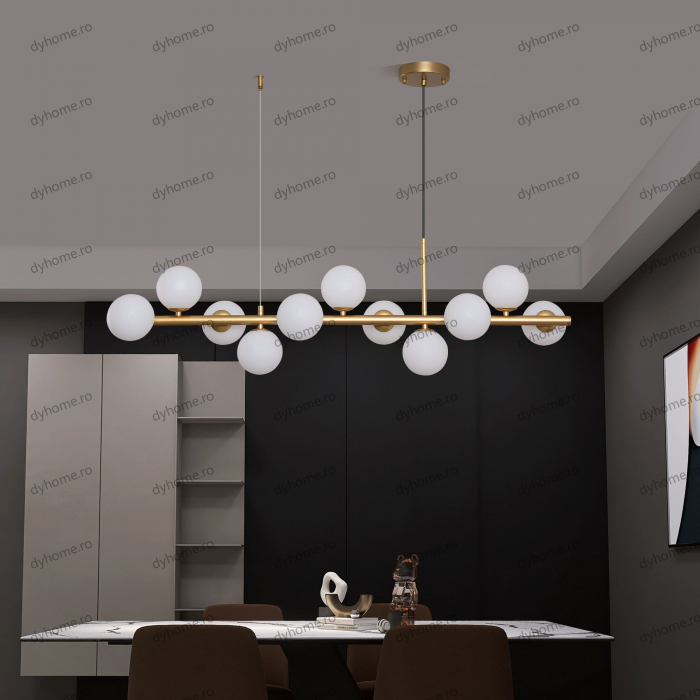 Candelabru sfera design auriu, 11*G9, 110W [2]
