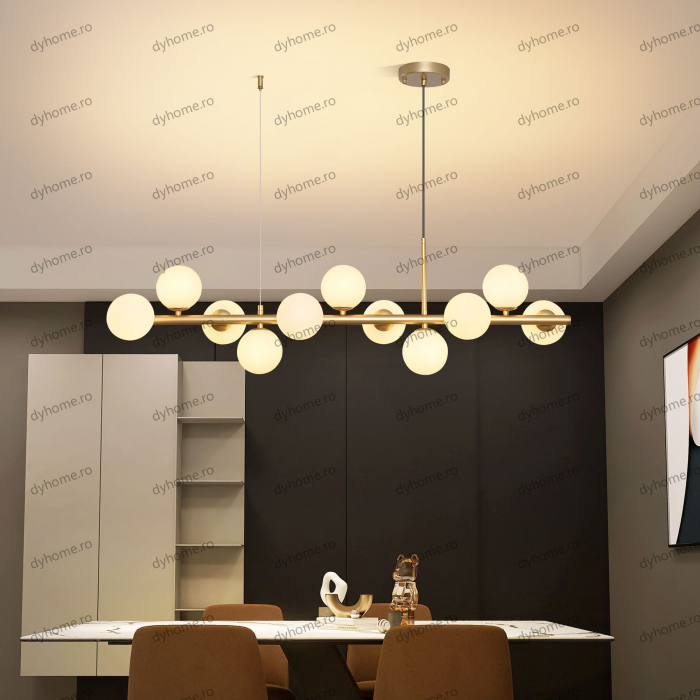 Candelabru sfera design auriu, 11*G9, 110W [1]