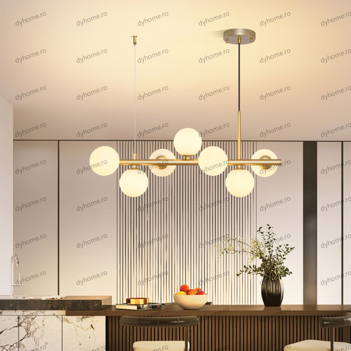 Candelabru sfera design auriu, 7*G9, 70W [2]