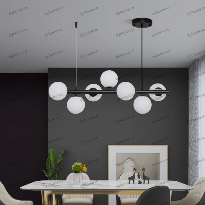 Candelabru sfera design negru, 7*G9, 70W [1]