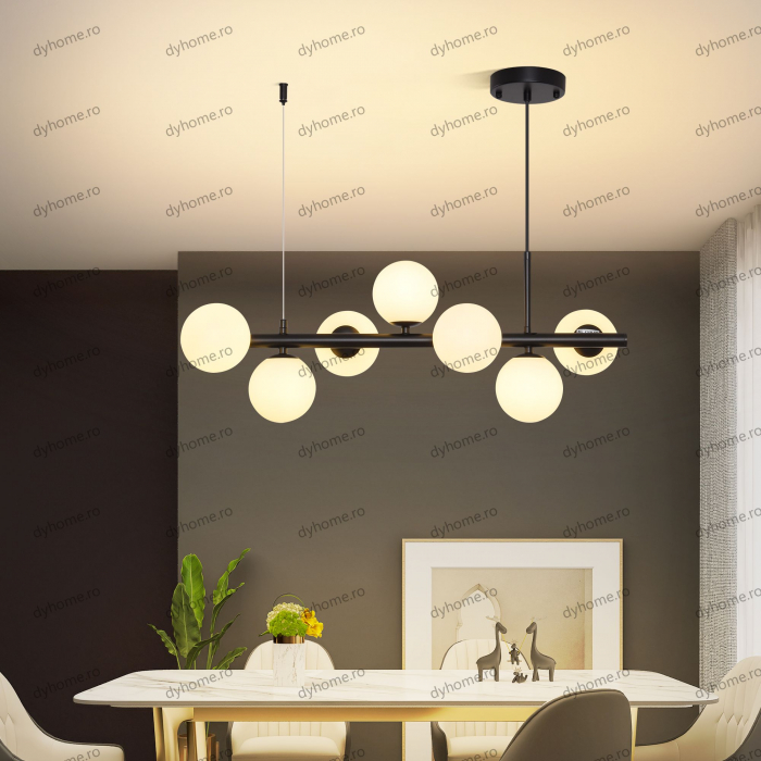 Candelabru sfera design negru, 7*G9, 70W [2]