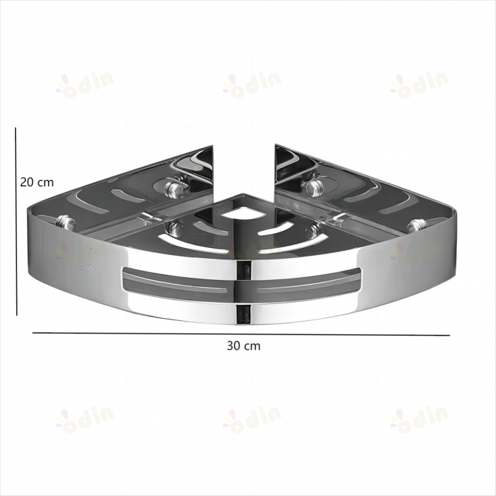 Etajera baie de colt din inox SUS304 cromata [5]