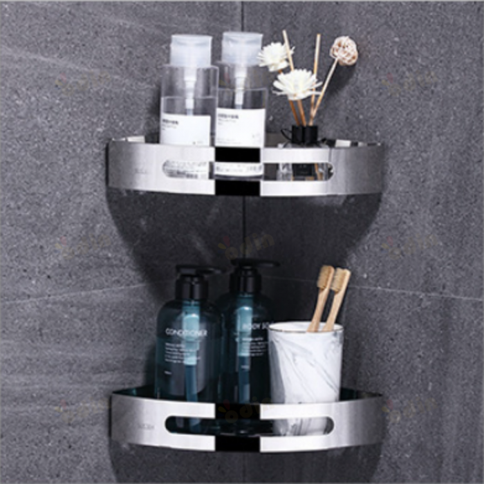 Etajera baie de colt din inox SUS304 cromata [2]