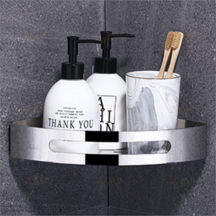Etajera baie de colt din inox SUS304 cromata [1]