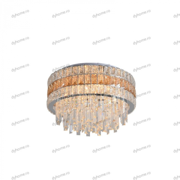 Lustra cristal circular design, Diametru 500 mm, telecomanda, E14x11 [6]