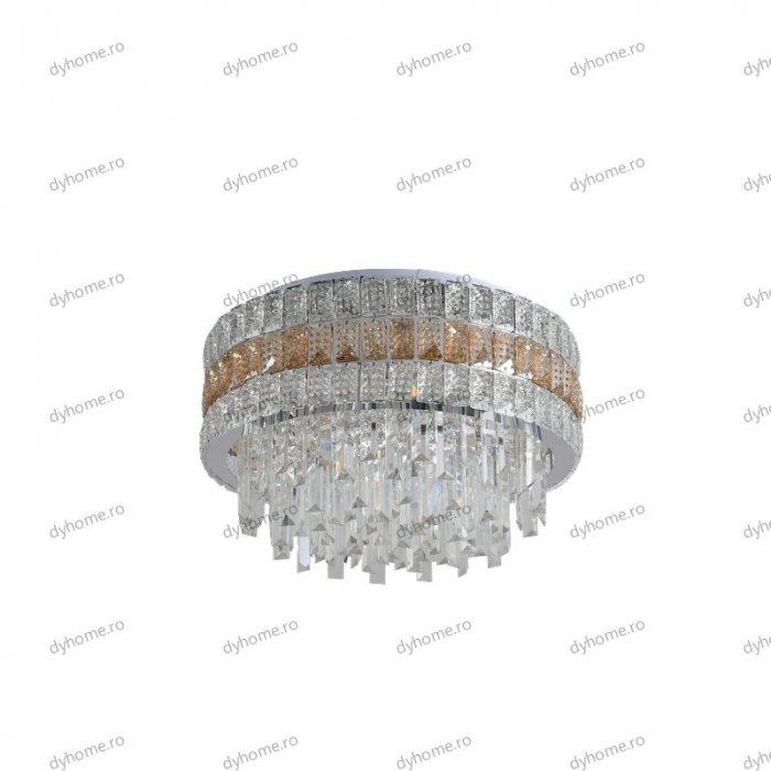 Lustra cristal circular design, Diametru 500 mm, telecomanda, E14x11 [3]