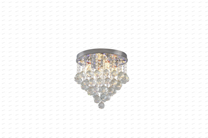Lustra cristal circular design Diametru 350mm transparent cristal,  telecomanda, 4*E14, 4 *3W(SMD-LED) + LED(RGB) [3]