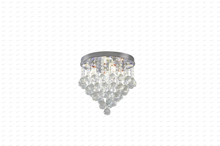 Lustra cristal circular design Diametru 350mm transparent cristal,  telecomanda, 4*E14, 4 *3W(SMD-LED) + LED(RGB) [4]
