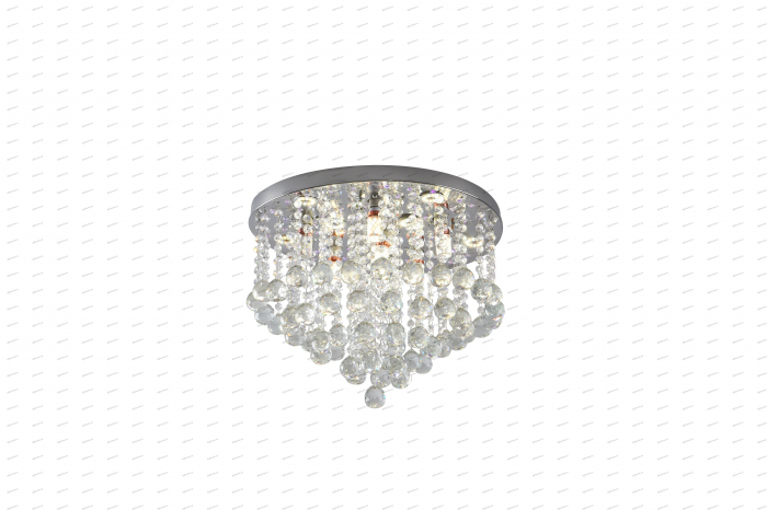 Lustra cristal circular design Diametru 500mm transparent cristal,  telecomanda, 6*E14, 6 *3W(SMD-LED) + LED(RGB) [4]