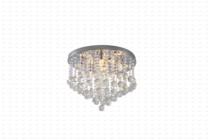 Lustra cristal circular design Diametru 500mm transparent cristal,  telecomanda, 6*E14, 6 *3W(SMD-LED) + LED(RGB) [3]