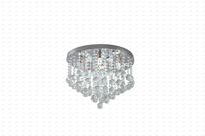 Lustra cristal circular design Diametru 500mm transparent cristal,  telecomanda, 6*E14, 6 *3W(SMD-LED) + LED(RGB) [5]