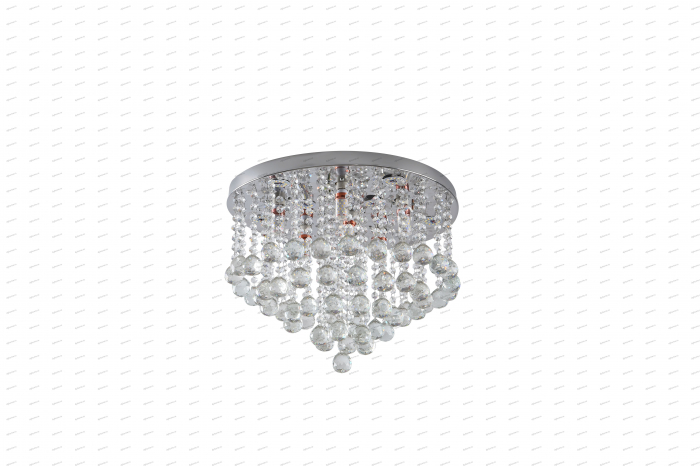 Lustra cristal circular design Diametru 500mm transparent cristal,  telecomanda, 6*E14, 6 *3W(SMD-LED) + LED(RGB) [2]