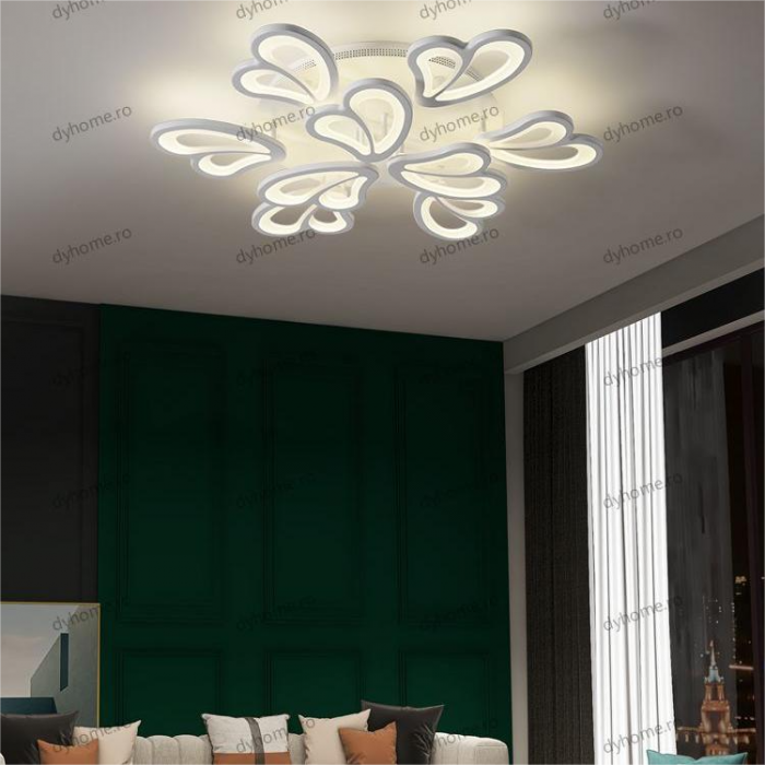 Lustra LED butterfly design alb cu telecomanda, dimabila, 234W [1]