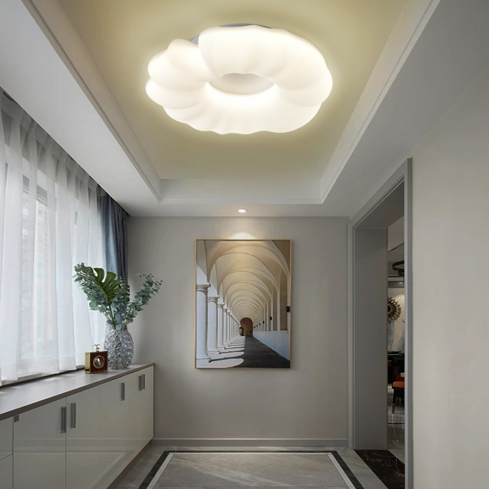 Lustra LED circular design Alb 1743, dimabila, Diametru 300 mm, 48 W [2]