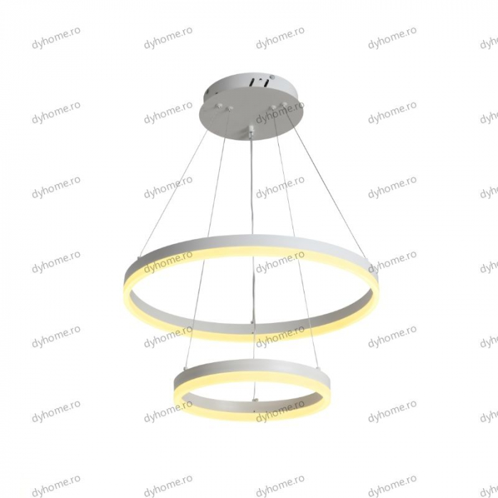 Lustra LED circular design alb cu telecomanda, dimabila, 102W [3]