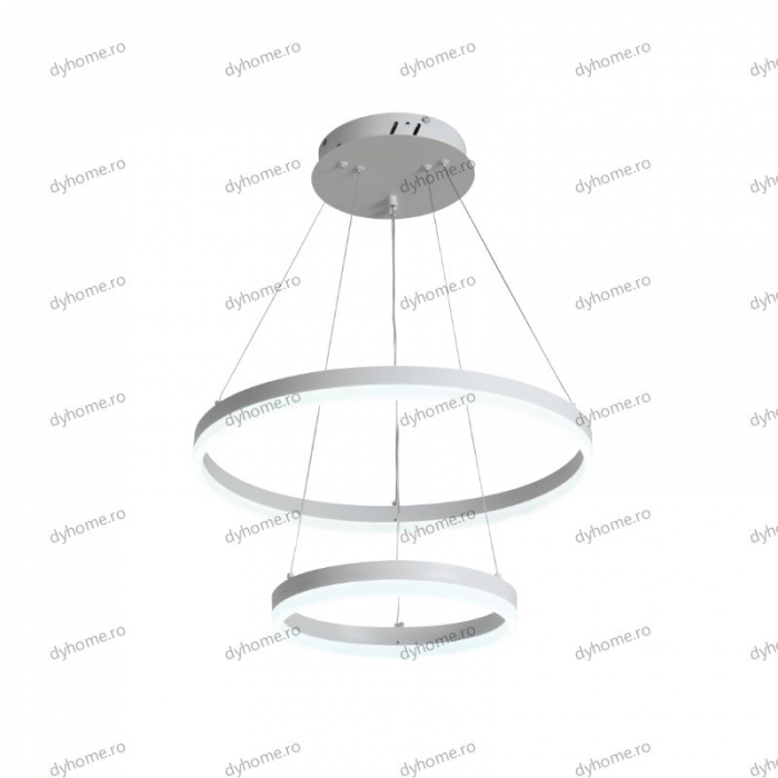 Lustra LED circular design alb cu telecomanda, dimabila, 102W [5]