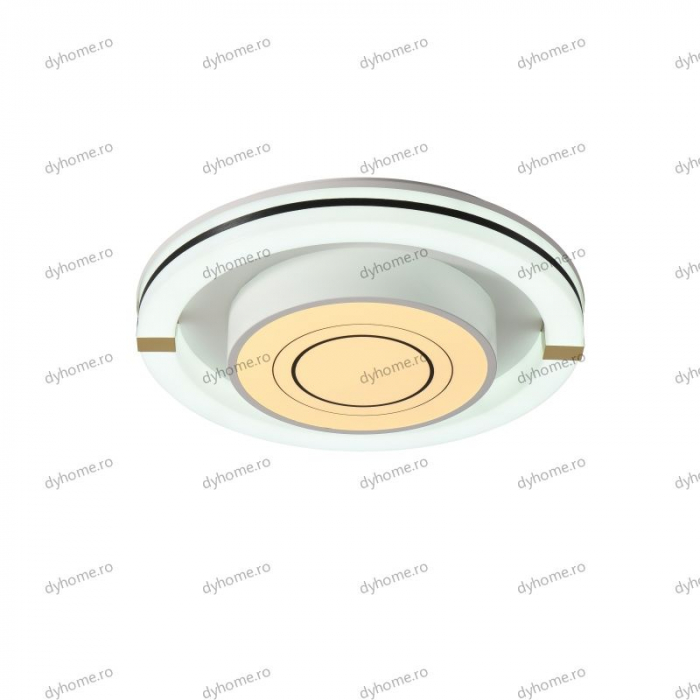 Lustra LED circular design alb cu telecomanda, dimabila, 124W [5]