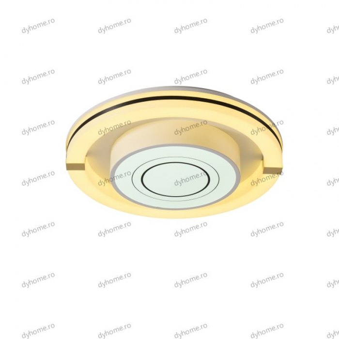 Lustra LED circular design alb cu telecomanda, dimabila, 124W [3]