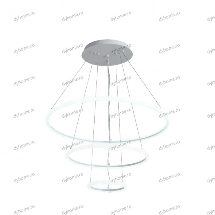 Lustra LED circular design alb cu telecomanda, dimabila, 138W [5]