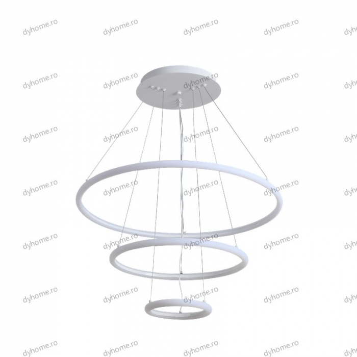 Lustra LED circular design alb cu telecomanda, dimabila, 138W [2]