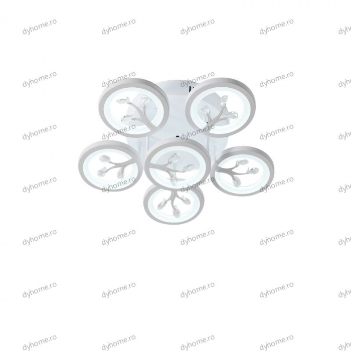 Lustra LED circular design alb cu telecomanda, dimabila, 144W [5]