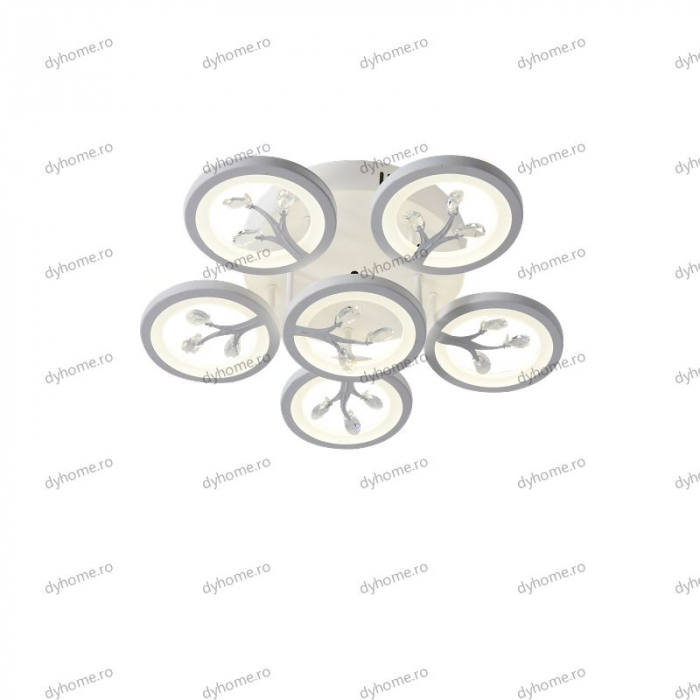 Lustra LED circular design alb cu telecomanda, dimabila, 144W [4]