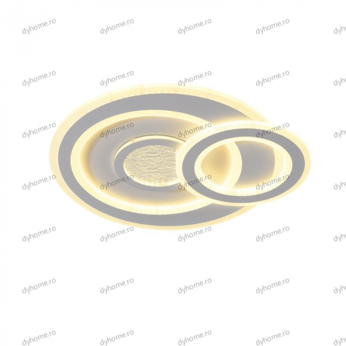 Lustra LED circular design alb cu telecomanda, dimabila, 146W [3]