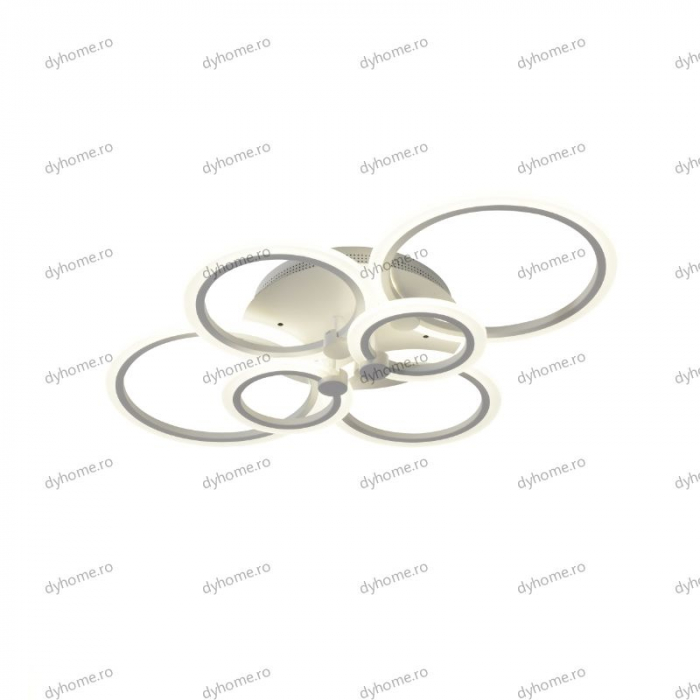 Lustra LED circular design alb cu telecomanda, dimabila, 148W [5]