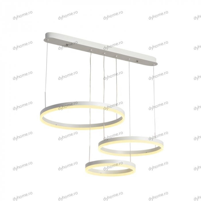 Lustra LED circular design alb cu telecomanda, dimabila, 150W [3]