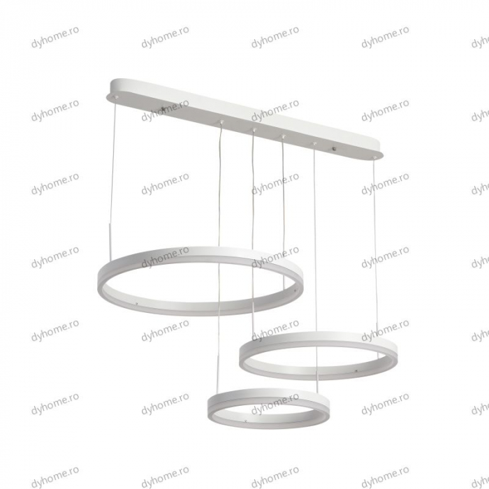 Lustra LED circular design alb cu telecomanda, dimabila, 150W [2]