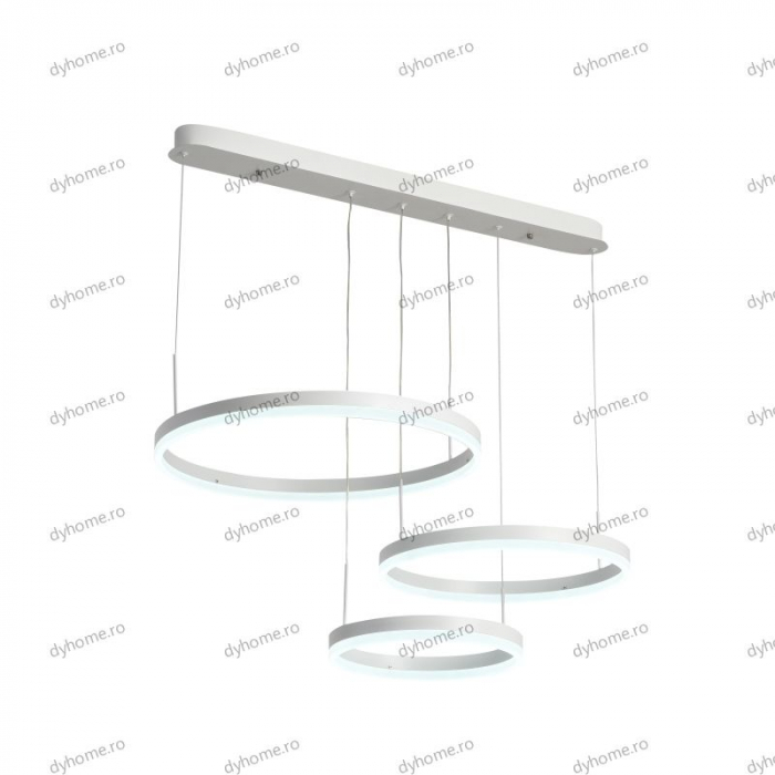 Lustra LED circular design alb cu telecomanda, dimabila, 150W [5]