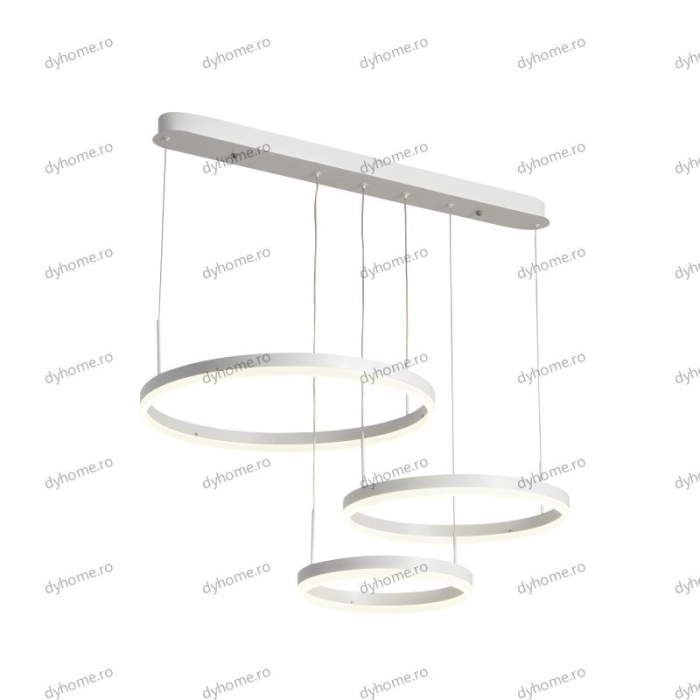 Lustra LED circular design alb cu telecomanda, dimabila, 150W [4]