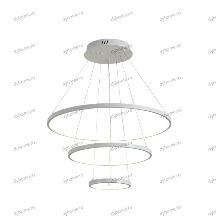 Lustra LED circular design alb cu telecomanda, dimabila, 154W [4]