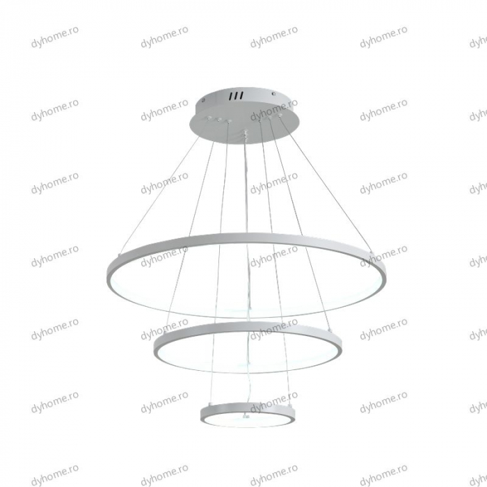 Lustra LED circular design alb cu telecomanda, dimabila, 154W [5]