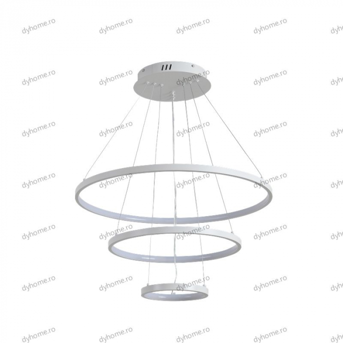 Lustra LED circular design alb cu telecomanda, dimabila, 154W [2]