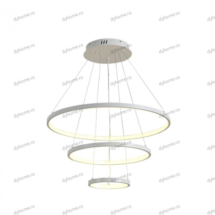 Lustra LED circular design alb cu telecomanda, dimabila, 154W [3]