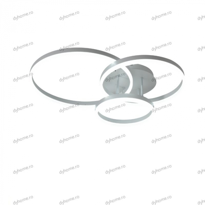 Lustra LED circular design alb cu telecomanda, dimabila, 154W [2]